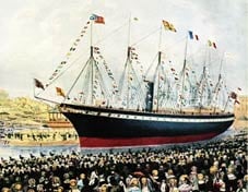 Lancement du transatlantique à hélice Great Britain, en 1843