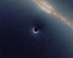 Fichier:Black hole lensing web.gif