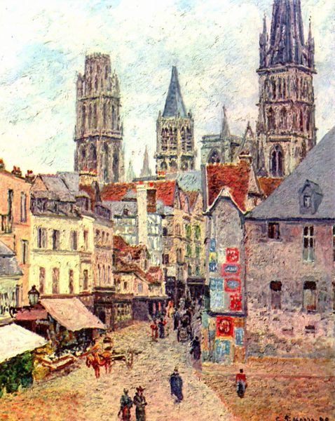 Fichier:Camille Pissarro - Rouen - rue de l'Epicerie.jpg