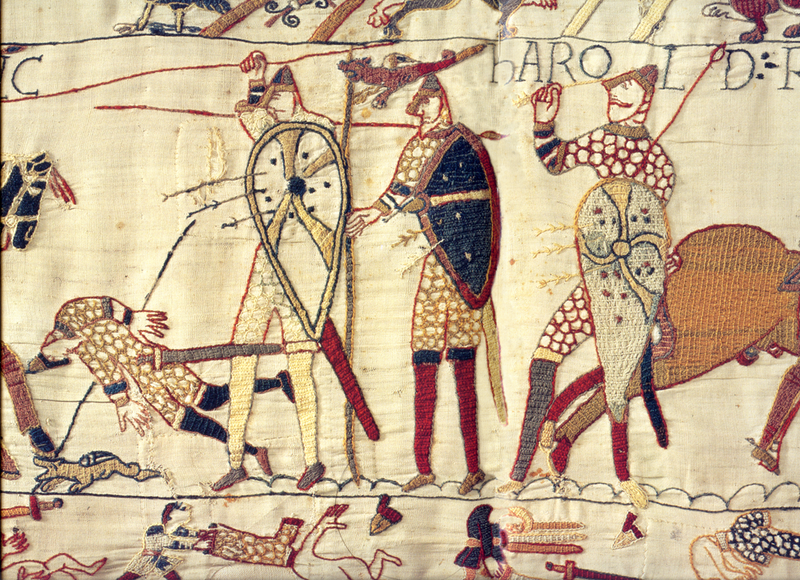 Fichier:Mort d'Harold-Tapisserie de Bayeux.png