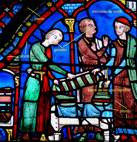 Fichier:Chartres - Vitrail de lhistoire de la vie de saint Jac.jpg