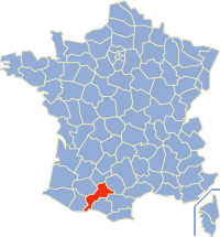 Localisation de la Haute-Garonne en France