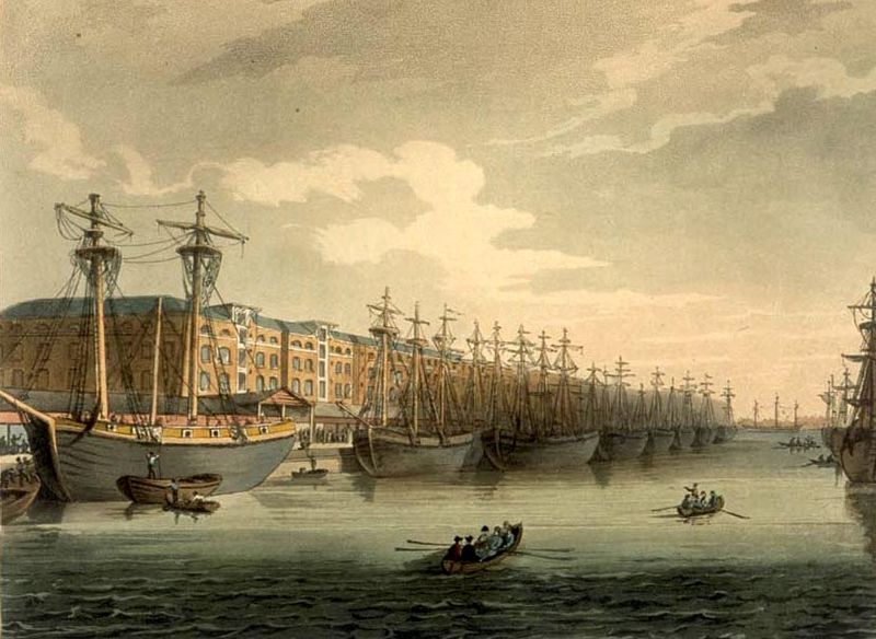 Fichier:Londres-West India Docks-vers 1800.jpg