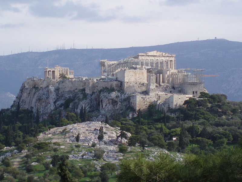Fichier:Acropole d'Athènes vu de l'ouest.jpg