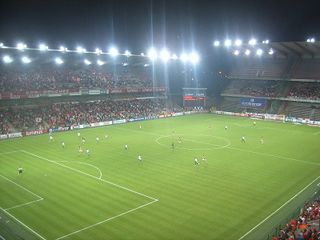 Le stade de football de Liège en Belgique.