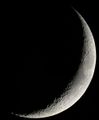 Quelques jours après la nouvelle lune : le croissant de lune