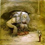 Un troll, selon le peintre suédois John Bauer, 1912