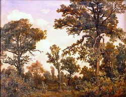 Le Grand Chêne, paysage de la forêt de Fontainebleau, par Théodore Rousseau, 1839.