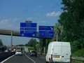 Passage de l'A75 à l'A71 et croisement entre l'A71 et A711 à Clermont-Ferrand direction Paris et Riom.