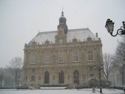 L'Hôtel de Ville sous la neige en février 2005.