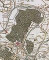 Extrait de la carte de Cassini. : la forêt de Saint-Germain-en-Laye et ses environs vers 1780.