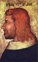 Portrait du roi de France Jean II le Bon. Vers 1359.a tempera sur bois. Attribué à Girard d'Orléans
