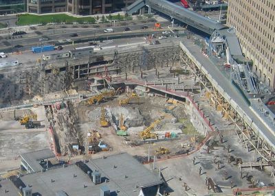 Photo aérienne d'un chantier en construction