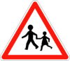 Danger : traversée d'enfants