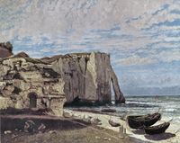 Courbet, La falaise d'Étretat après l'orage (1870)