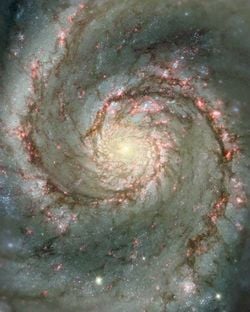 Une galaxie spirale, photographiée par le télescope spatial Hubble.