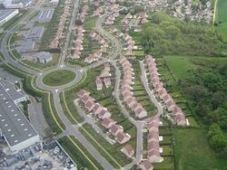 La banlieue lointaine de Paris/Ferrières-en-Brie (77). Lottisements résidentiels.
