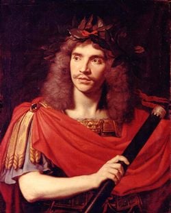 Molière en costume de Jules César, 1658.
