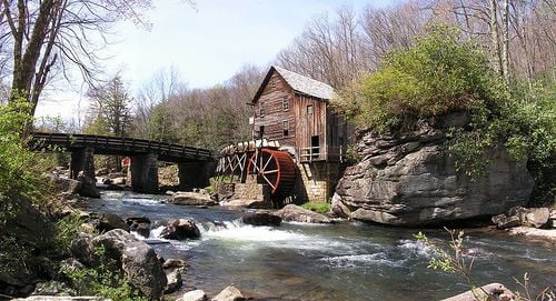 Moulin à aubes en Virginie-Occidentale, aux États-Unis