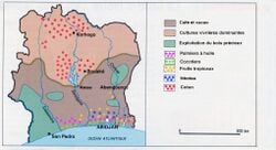 Répartition des activités agricoles en Côte-d'Ivoire
