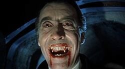 Dracula. Christopher Lee. Cadrage en gros plan