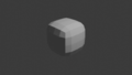 Cube avec un nombre "bas" de polygones. Nous allons l'appeler cube 1.
