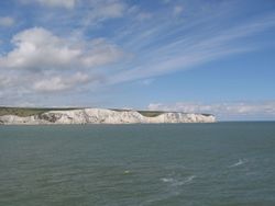 Une côte à falaises en Angleterre