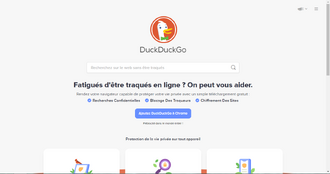 Page principale de DuckDuckGo