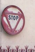 Ancien panneau Stop