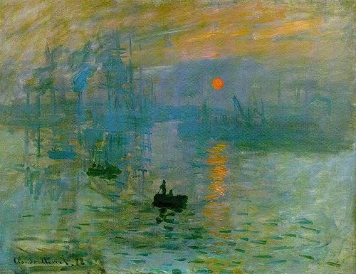 Impression, soleil levant, 1872, une œuvre de ses débuts