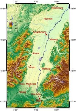 Le relief de l'Alsace