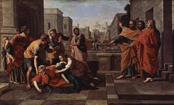 Nicolas Poussin, La mort de Saphire, (1652)