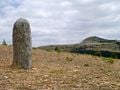 Un menhir, à la Cham des Bondons, en Lozère