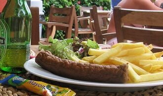 Fricandelle et frites
