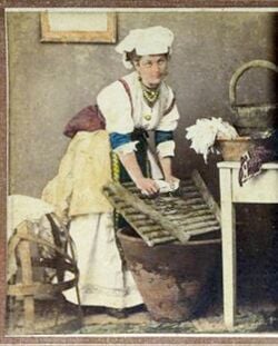La lessive (Italie, deuxième moitié du XIXe siècle).