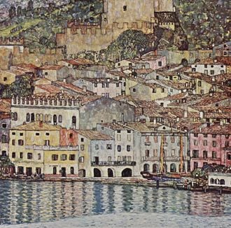 Gustav Klimt : Vue de Malcesine. Collection particulière.