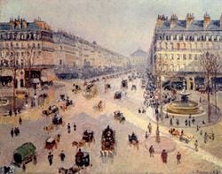 L'avenue de l'Opéra, à Paris, en 1898.