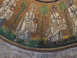 Baptistère des Ariens : procession des douze apôtres.