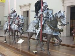 Armure de chevaliers européens du XVIe siècle.