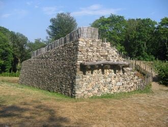 Le Murus gallicus, section restaurée.