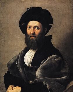 Portrait de Baldassare Castiglione de Raphaël, huile sur toile, 1514-1515.