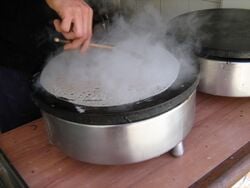 Cuisson de la galette sur le billig