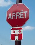 Panneau Arrêt, au Québec