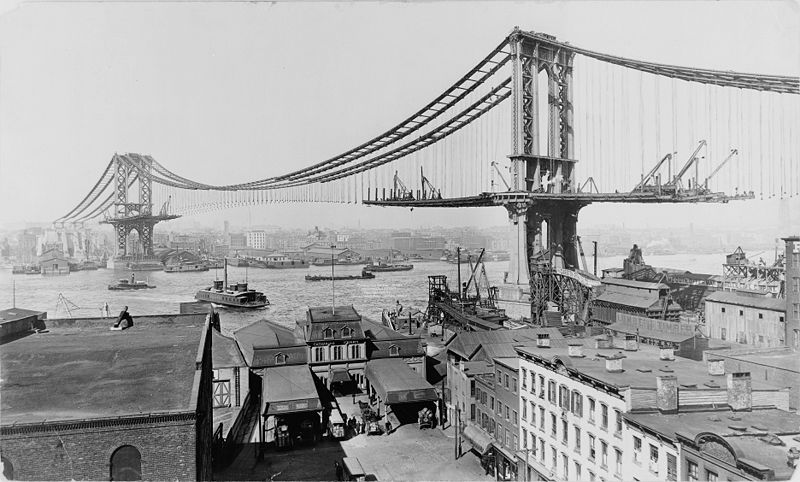 Fichier:Manhattan Bridge Construction 1909.jpg