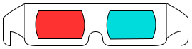 Fichier:3D lunettes anaglyphiques - rouge cyan.png