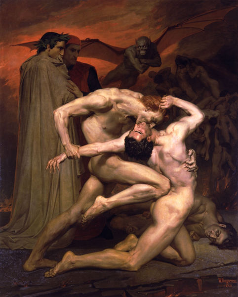 Fichier:William-Adolphe Bouguereau (1825-1905) - Dante And Virgil In Hell (1850).jpg