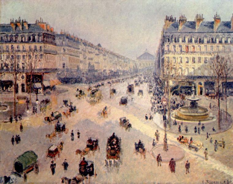 Fichier:Camille Pissarro - avenue de l'Opéra (Paris).jpg