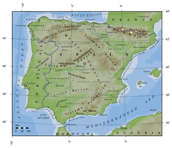Fichier:Géographie physique de l'Espagne.png