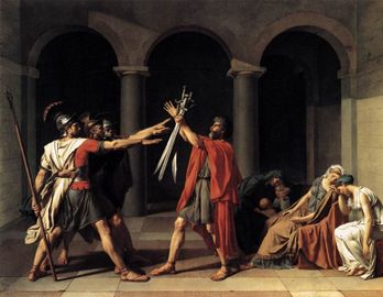 Le Serment des Horaces, 1785, musée du Louvre.