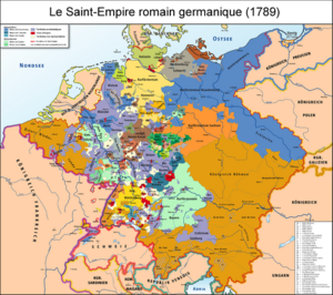 Le Saint-Empire romain germanique en 1789.